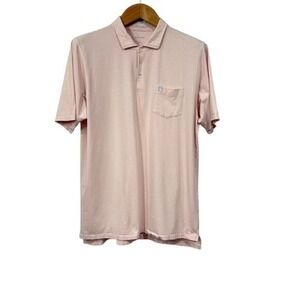 B. Draddy Men's Polo‎ Shirt Pima Cotton XL Pink Short Sleeve Golf Casual Preppy
